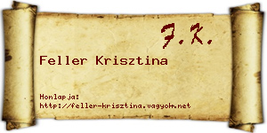 Feller Krisztina névjegykártya